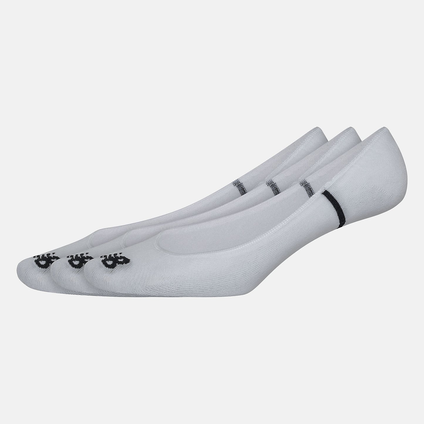 White Ultra No Show Liner Socks 3 Pack | New Balance Accessories