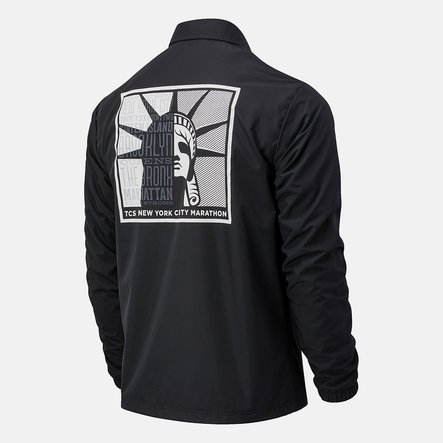 Black NYC Marathon Classic Coaches Jacket | New Balance Clothing