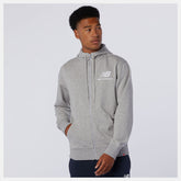 Athletic Grey NB Essentials Stacked Full Zip Hoodie | New Balance Clothing