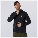 Black Heather Fortitech Fleece Full Zip | New Balance Clothing