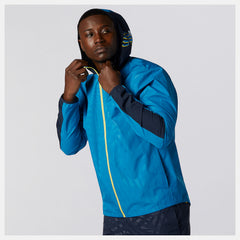 Wave Blue Printed Fast Flight Jacket | New Balance Clothing