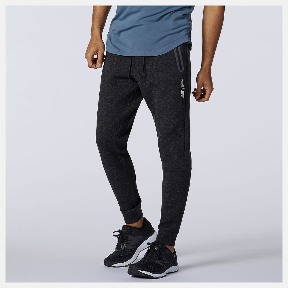 Black Heather Fortitech Fleece Pant | New Balance Clothing