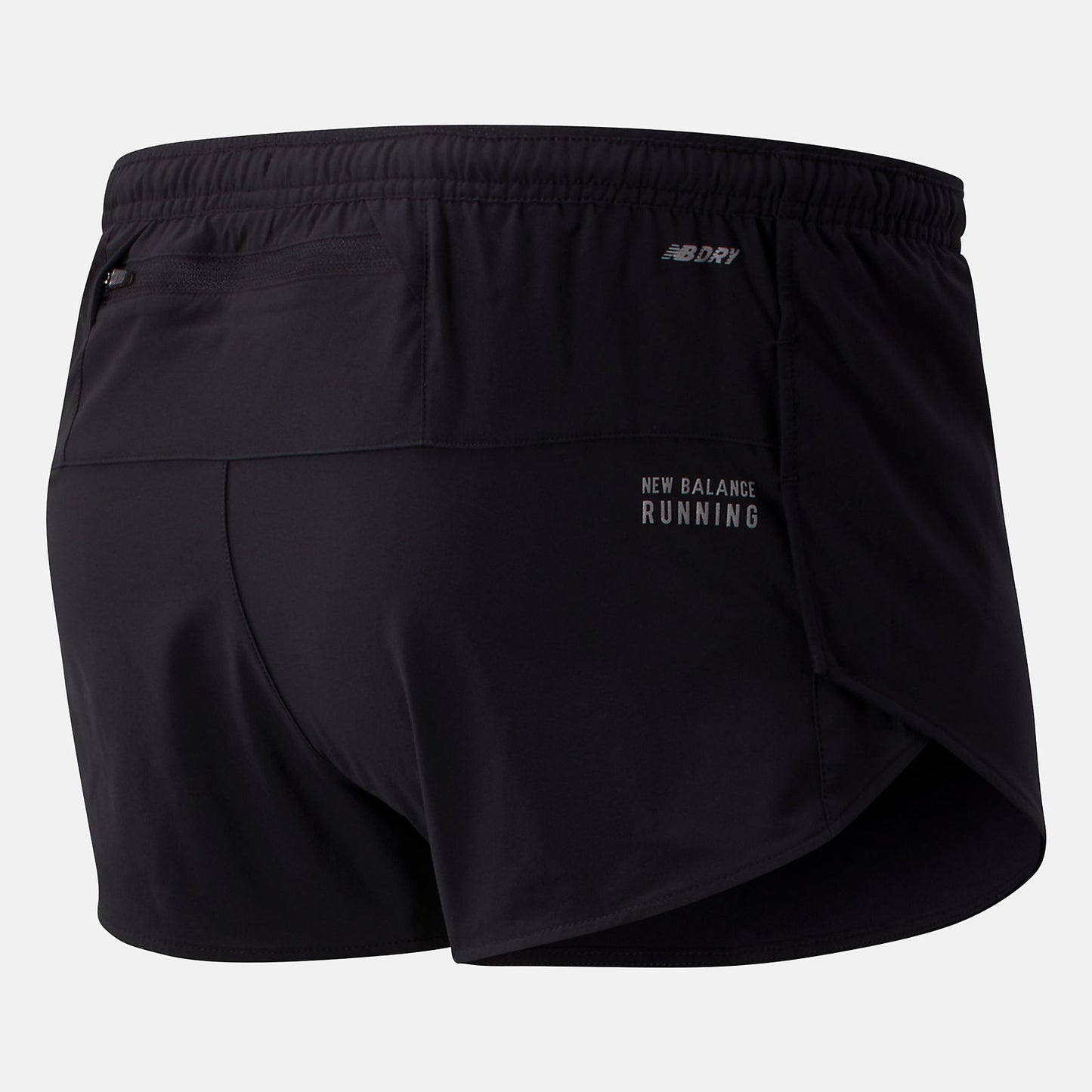 Black Impact Run 3 Inch Split Short | New Balance Clothing