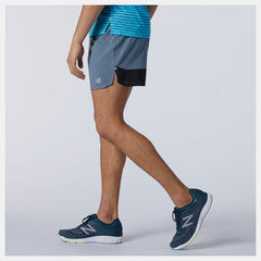 Ocean Grey Impact Run 5 Inch Short | New Balance Clothing
