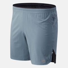 Ocean Grey Impact Run 7 Inch Short | New Balance Clothing