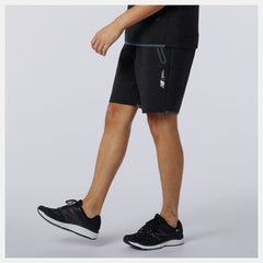 Black Heather Fortitech Fleece Short | New Balance Clothing