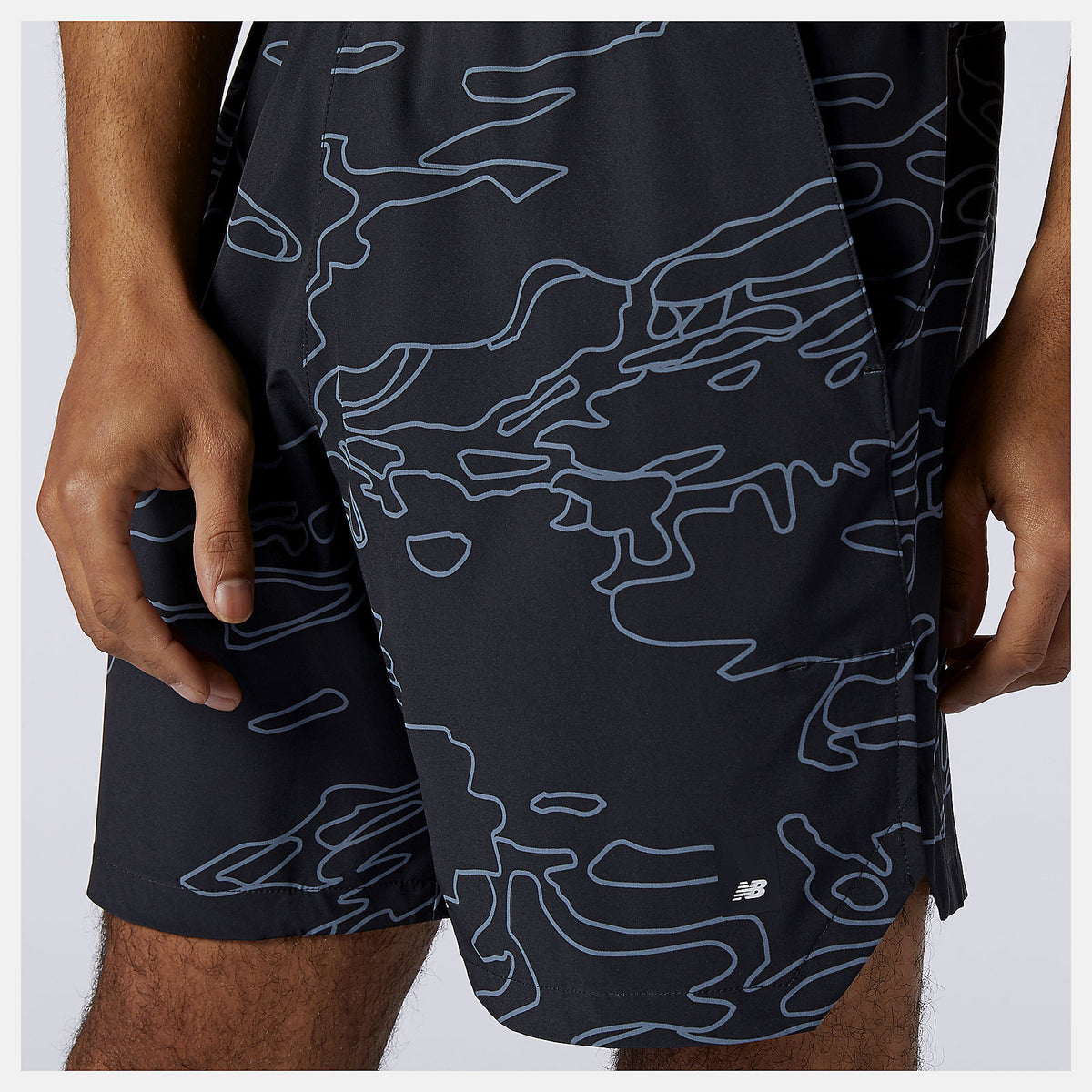 Black Fortitech Graphic 7 inch Woven Short | New Balance Clothing