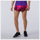 Garnet Printed Fast Flight 3 inch Split Short | New Balance Clothing