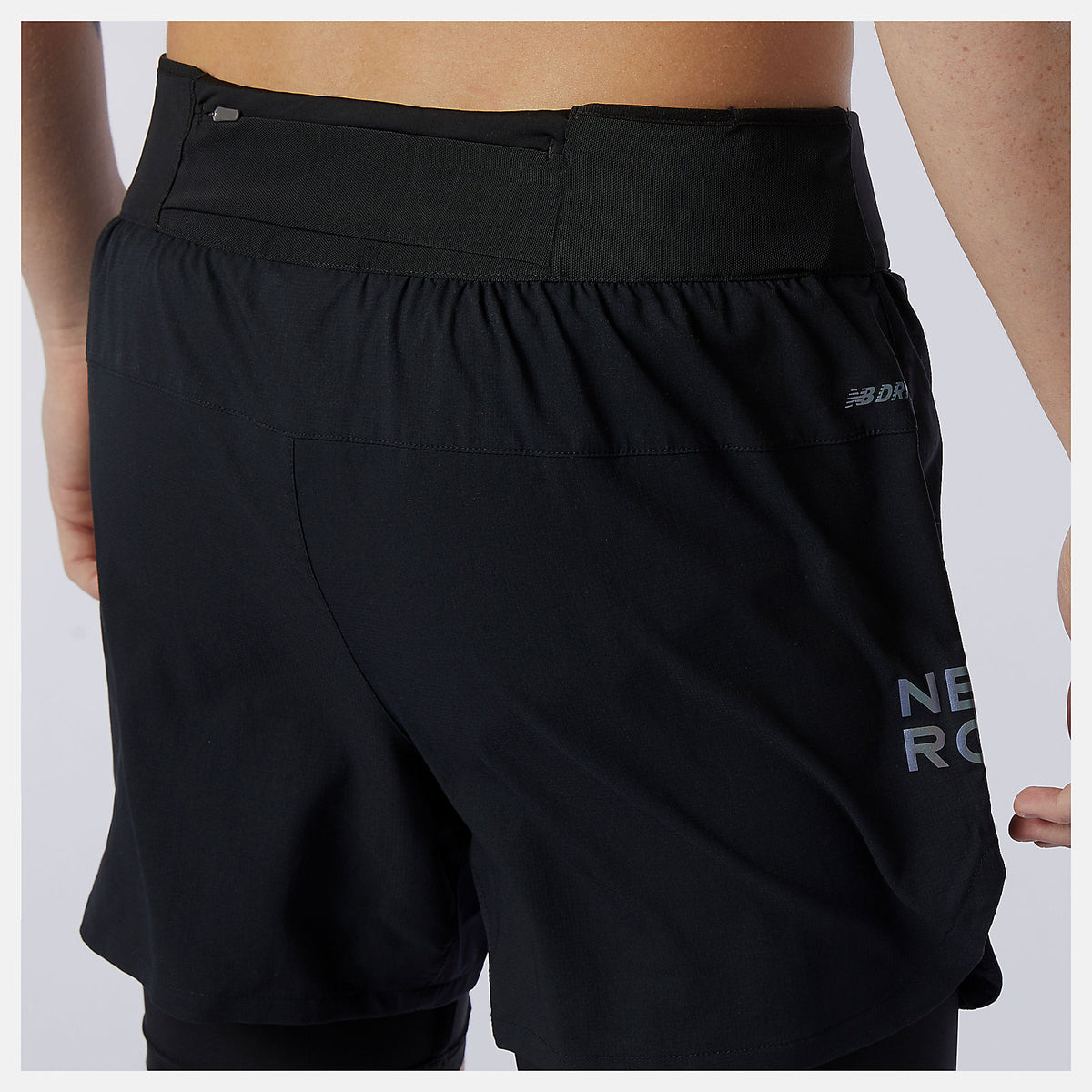 Black Q Speed Fuel 2 in 1 5 Inch Short | New Balance Clothing