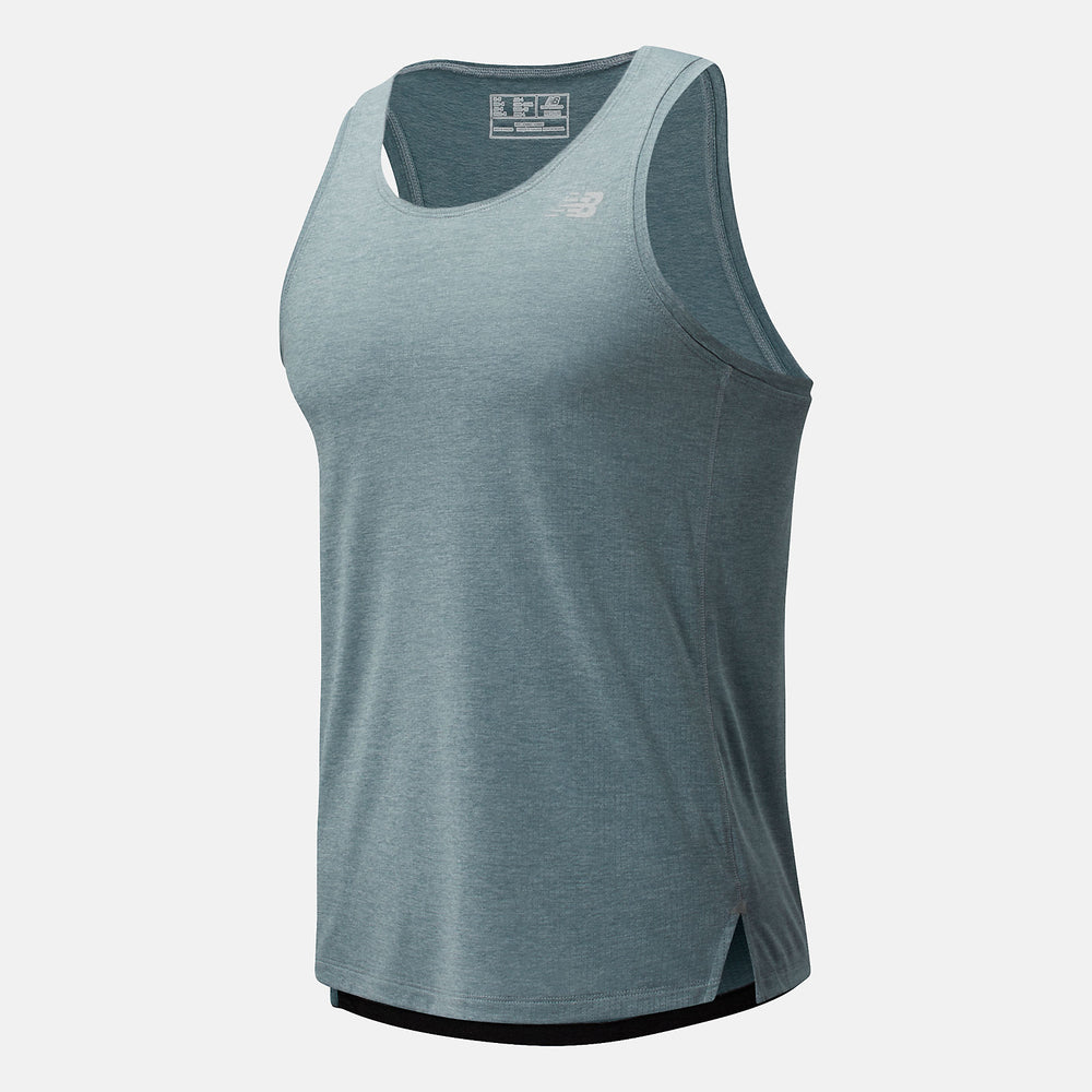 Light Slate Impact Run Singlet | New Balance Clothing