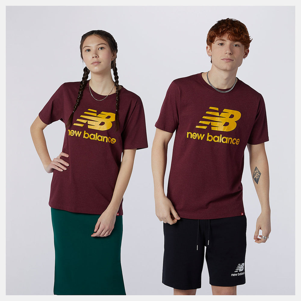 Garnet Essentials Stacked Logo Tee | New Balance Clothing