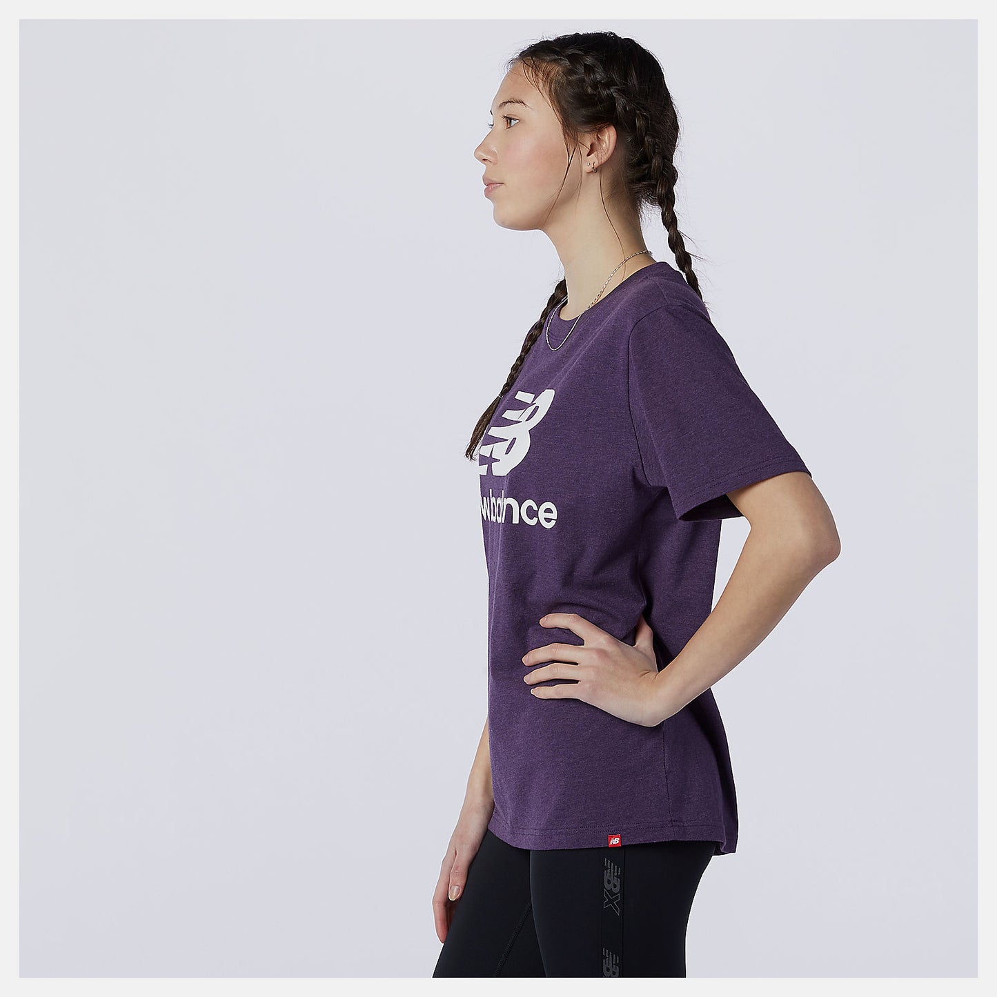 Prism Purple Essentials Stacked Logo Tee | New Balance Clothing