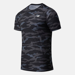 Black Camo Printed Accelerate Short Sleeve | New Balance Clothing