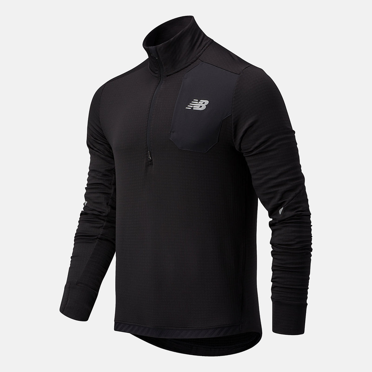 Black NB Heat Grid Half Zip | New Balance Clothing