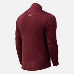 Light Burgundy NB Heat Grid Half Zip | New Balance Clothing