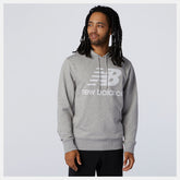 Athletic Grey NB Essentials Stacked Logo Po Hoodie | New Balance Clothing