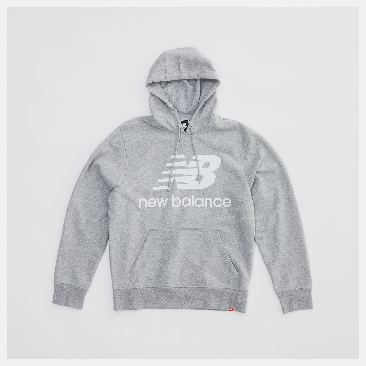 Athletic Grey NB Essentials Stacked Logo Po Hoodie | New Balance Clothing