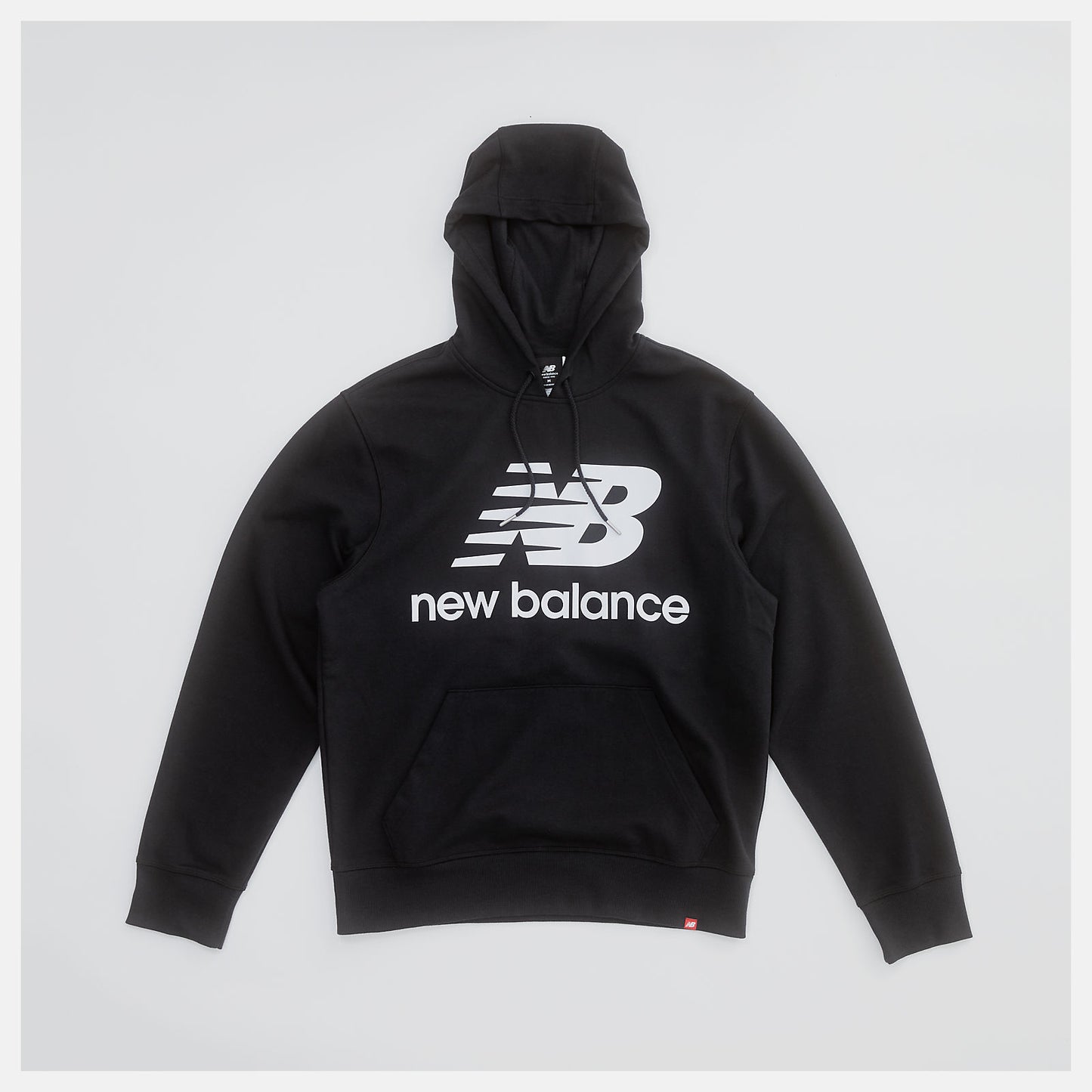 Black NB Essentials Stacked Logo Po Hoodie | New Balance Clothing