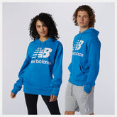 Wave Blue NB Essentials Stacked Logo Po Hoodie | New Balance Clothing