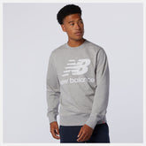 Athletic Grey NB Essentials Stacked Logo Crew | New Balance Clothing
