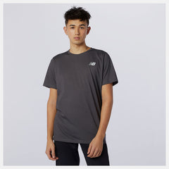 Black Heather Heathertech Tee | New Balance Clothing