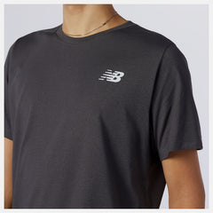 Black Heather Heathertech Tee | New Balance Clothing