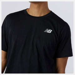 Black Heathertech Tee | New Balance Clothing