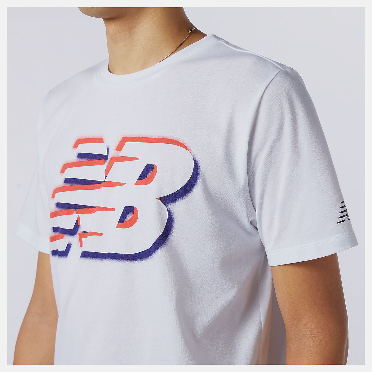 White Graphic Heathertech Tee | New Balance Clothing