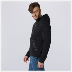 Black Heather Fortitech Fleece Pullover | New Balance Clothing