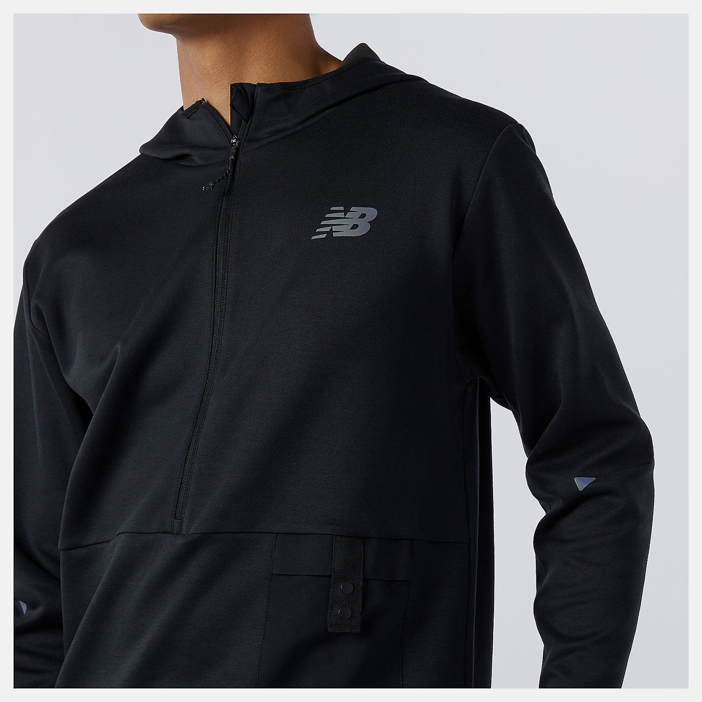 Black Heather Q Speed Fuel Hoodie | New Balance Clothing