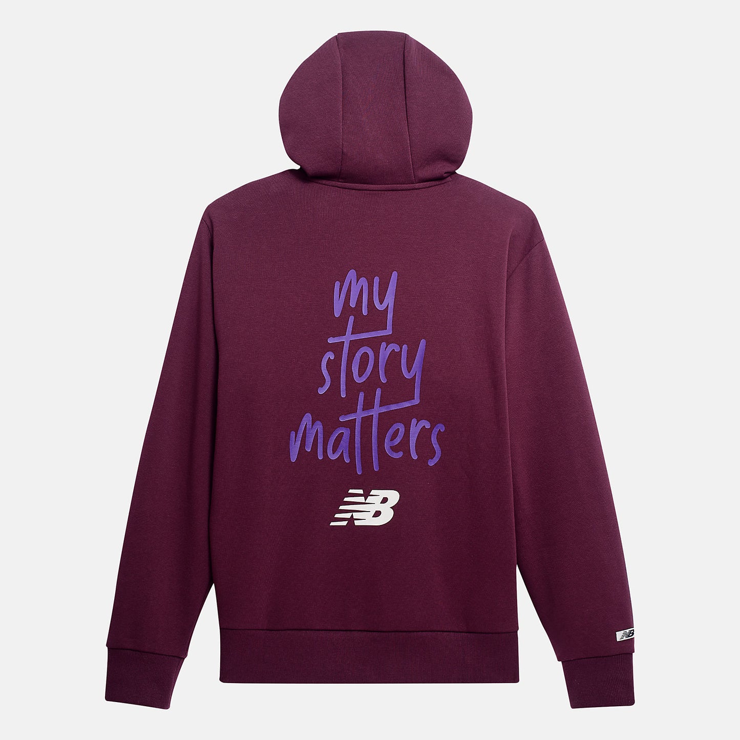 NB Burgundy My Story Matters Hoodie | New Balance Clothing