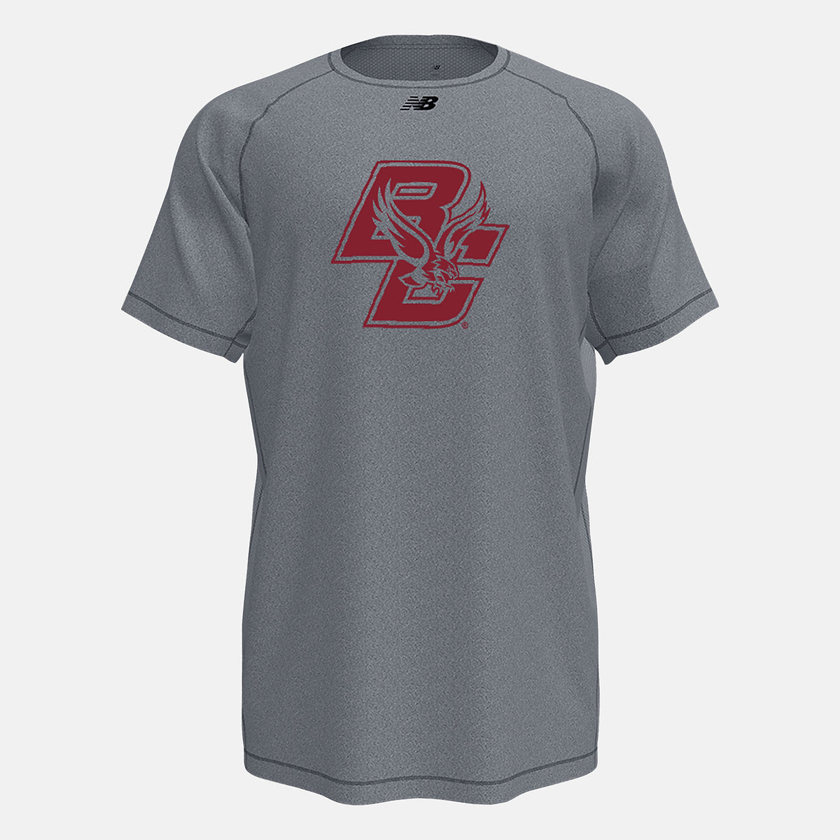 Med Heather Grey Raglan Tech Tee(Boston College) | New Balance Clothing