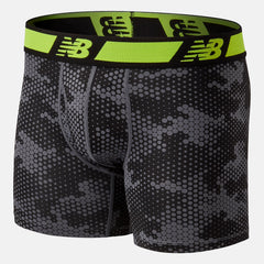 Hi Lite/Black Print NB Dry 6 Inch Boxer Brief 2 Pack | New Balance Accessories