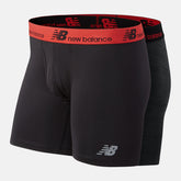 Black/Red NB Dry 6 Inch Boxer Brief 2 Pack | New Balance Accessories