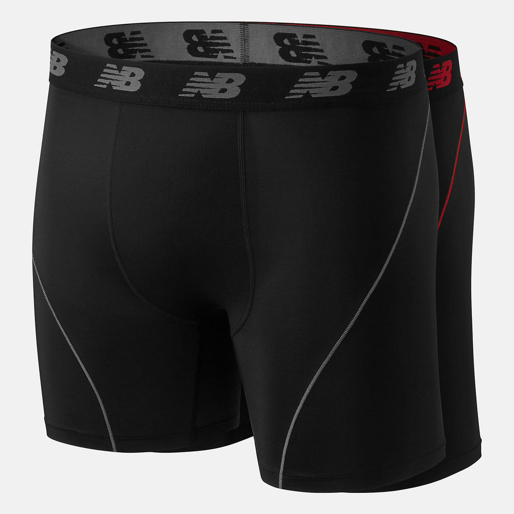 Black Men Ice 2.0 6 Inch Boxer 2PK | New Balance Accessories