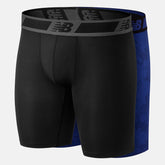 Black/Team Royal Men Dry/Fresh 9 Inch Brief 2 Pack | New Balance Accessories