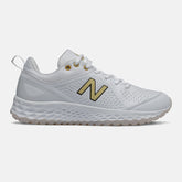 White/Gold Fresh Foam Velo v2 Turf | New Balance Shoes