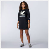 Black NB Essentials Field Day Crew Fleece Dress | New Balance Clothing