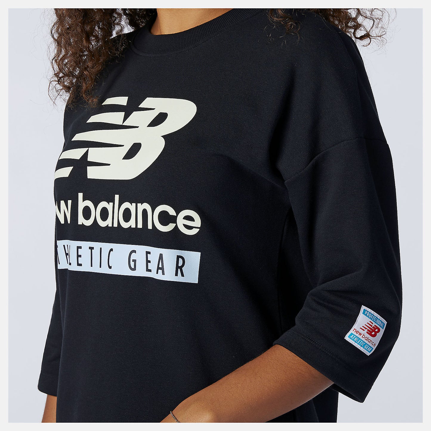 Black NB Essentials Field Day Crew Fleece Dress | New Balance Clothing