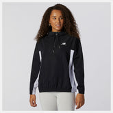 Black NB Essentials Windbreaker Anorak Jacket | New Balance Clothing