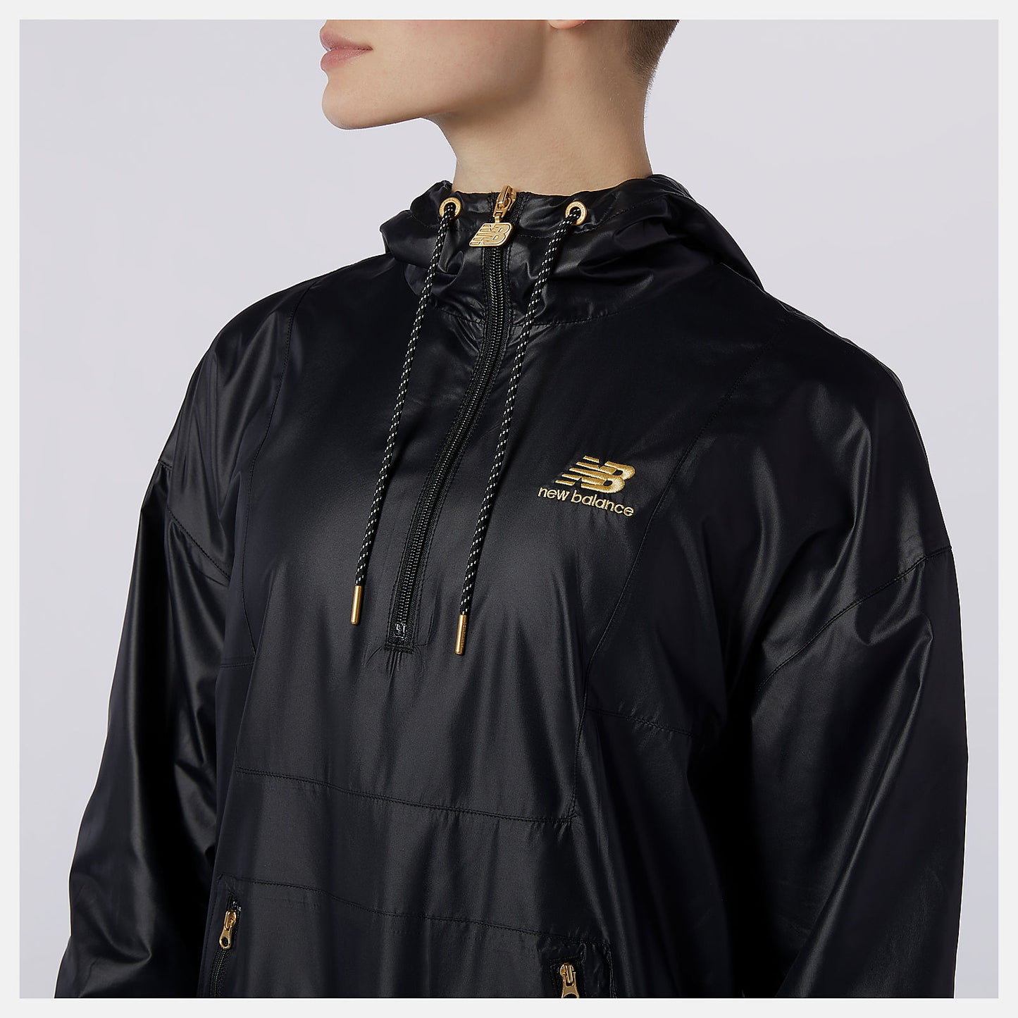 Black NB Athletics Higher Learning Anorak | New Balance Clothing
