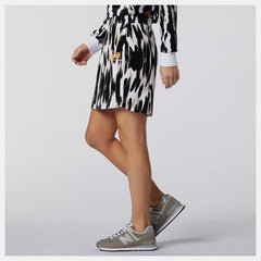 White NB Athletics Collide Printed Terry Skirt | New Balance Clothing
