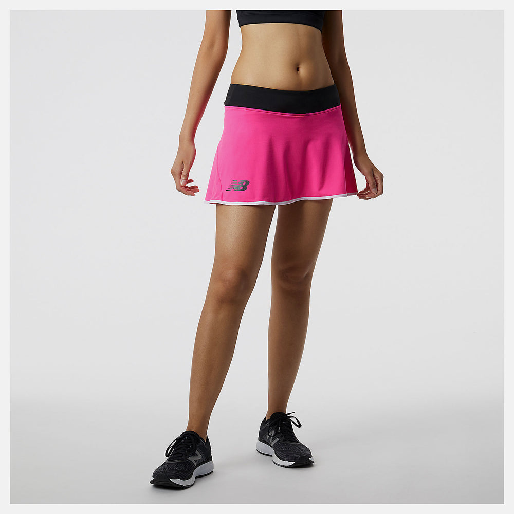 Pink Glo Tournament Knit Skort | New Balance Clothing