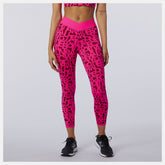 Pink Glo Relentless Printed High Rise 7/8 Tight | New Balance Clothing
