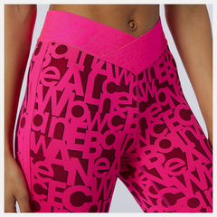 Pink Glo Relentless Printed High Rise 7/8 Tight | New Balance Clothing