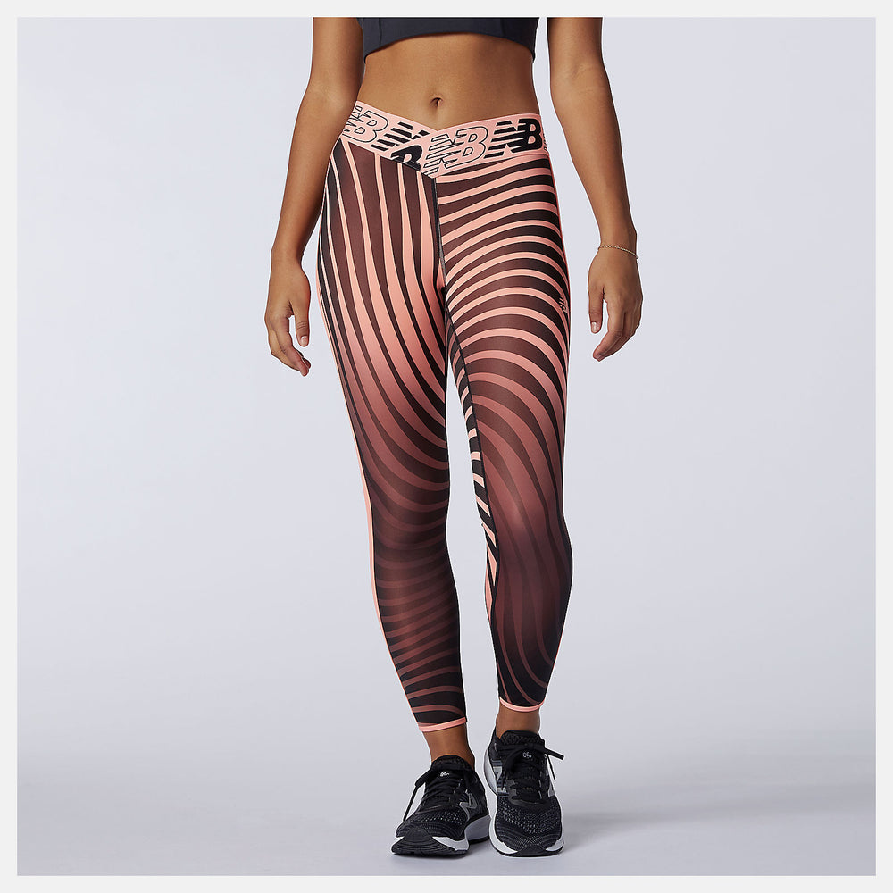 Paradise Pink Relentless Printed High Rise 7/8 Tight | New Balance Clothing