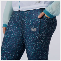 Mountain Teal Printed Impact Run Tight | New Balance Clothing