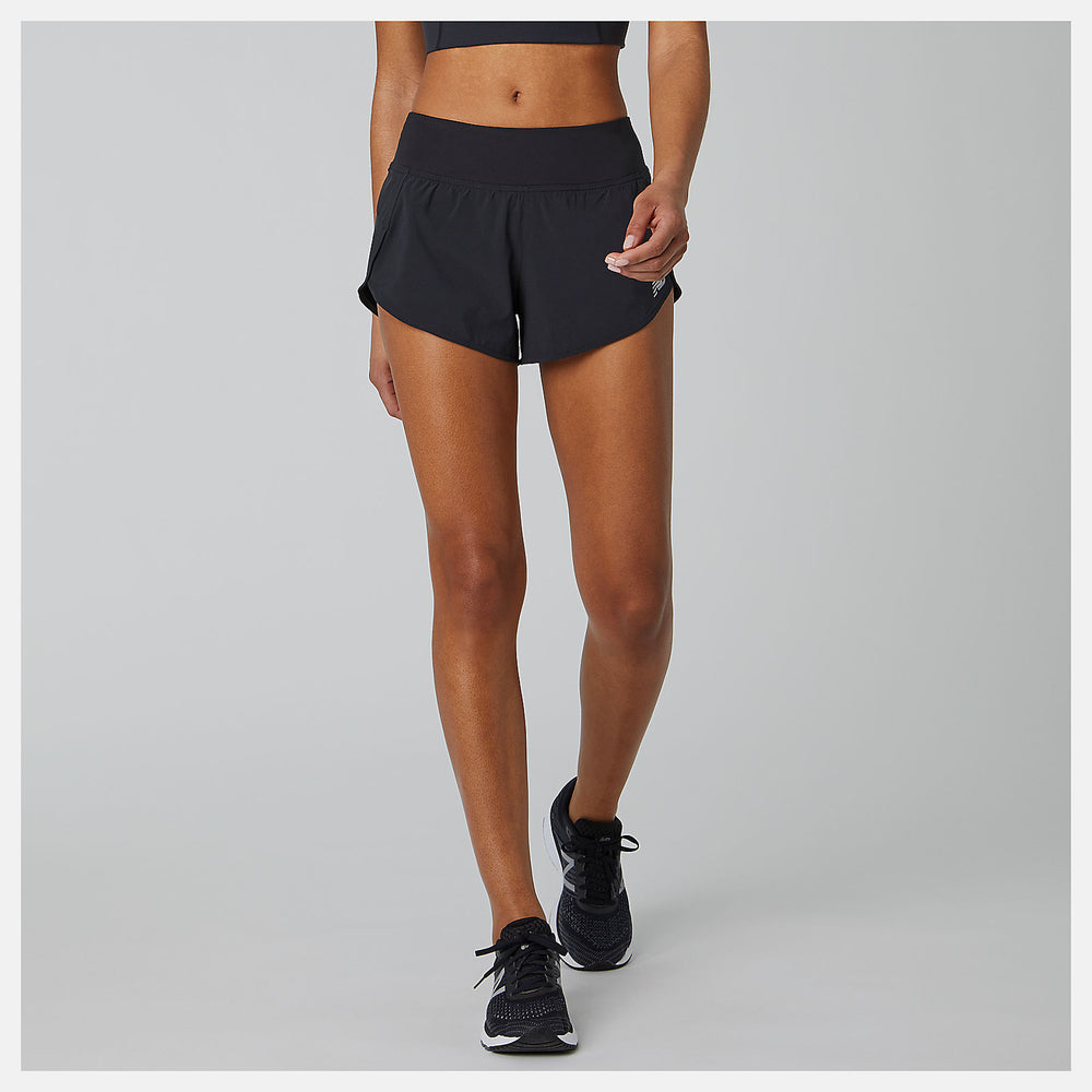 Black Impact Run Short 3 Inch | New Balance Clothing