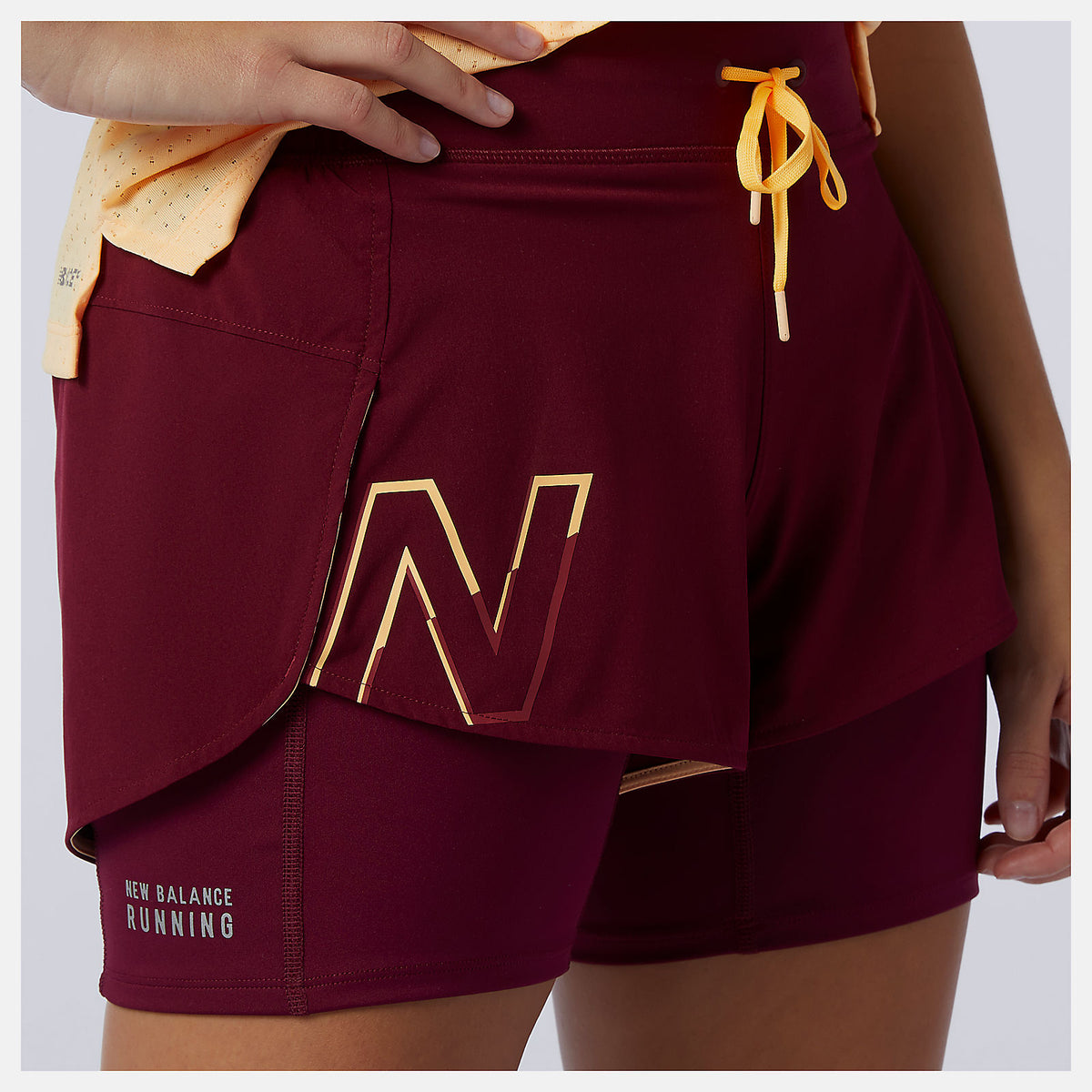 Garnet Printed Impact Run 2 In 1 Short | New Balance Clothing