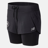 Black NYC Marathon Impact Run 2 In 1 Short | New Balance Clothing